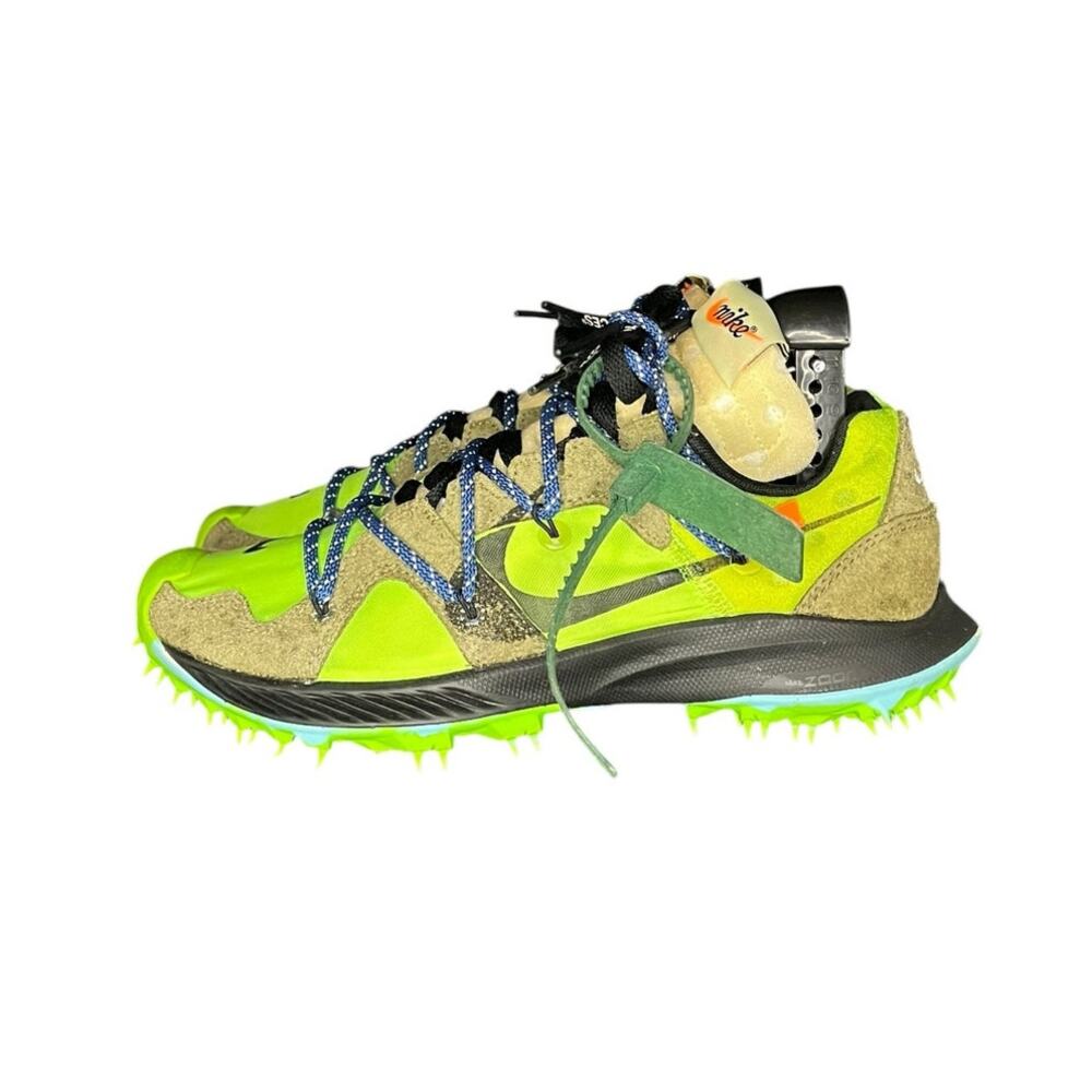 Off-White x Nike Zoom Terra Kiger 5  Sneakers Shoes Electric Green Sz 8.5 Womens - Picture 2 of 6